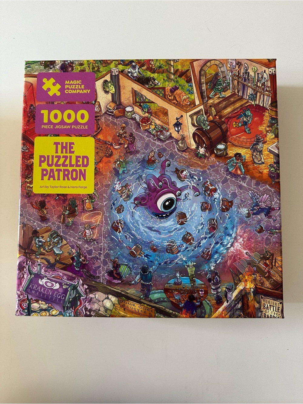 'The Puzzled Patron' 1000-Piece Jigsaw Puzzle - Multicolor